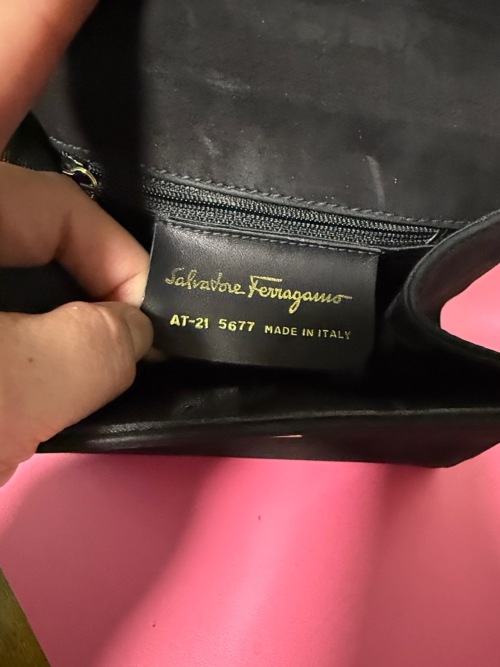 Salvatore Ferragamo Black Mini Top-Handle with Vara Bow and Gold Accent - Picture 11 of 15